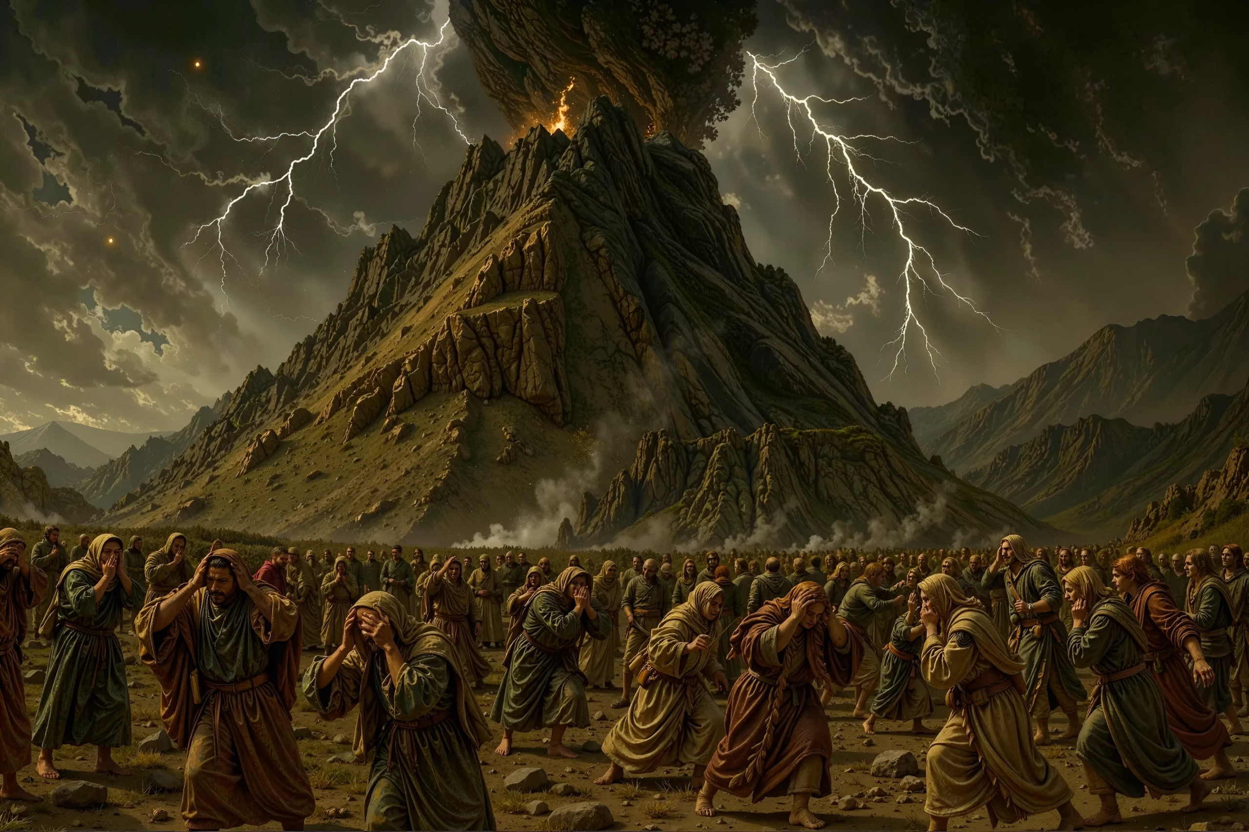 Mount Sinai. Coming down of the Lord